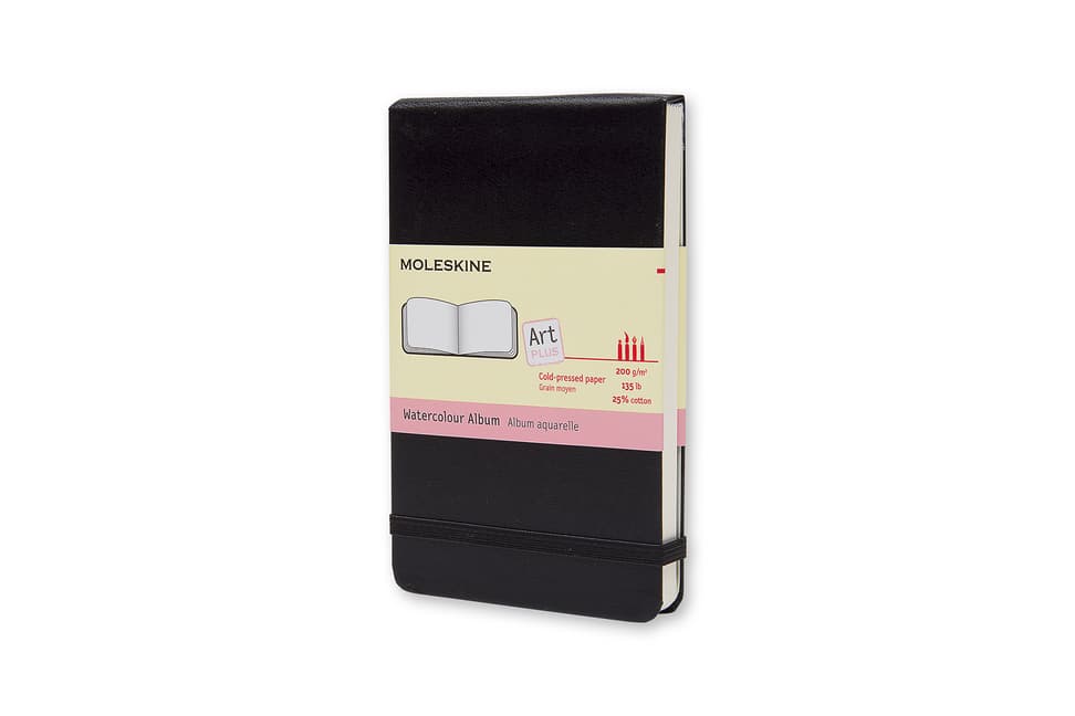 Moleskine Aquarellalbum, P/A6, 200g-Aquarellpapier, Hard Cover, Schwarz