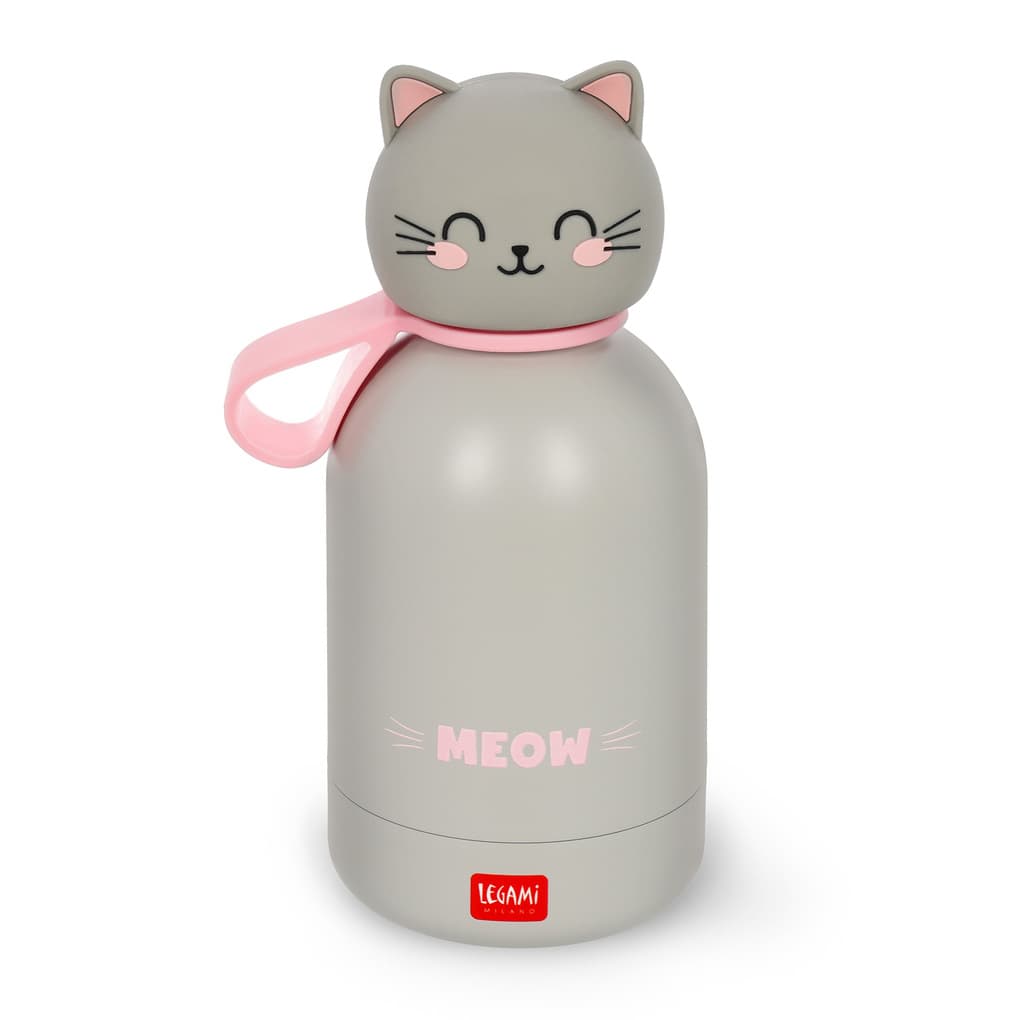 Hot and Cold Bff - Kids Vacuum Bottle - Kitty - 310 Ml