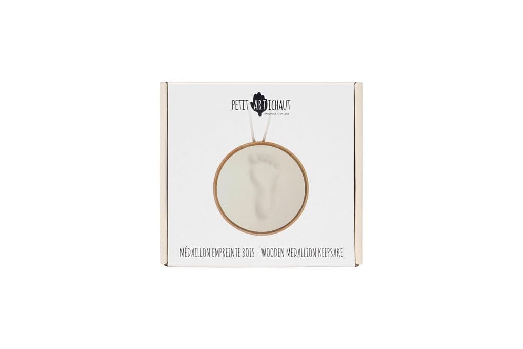 Babyabdruck Holzmedaillon