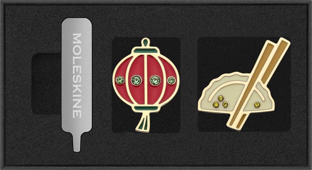 Moleskine Country Pins China (2er-Set), Laterne + Dumpling