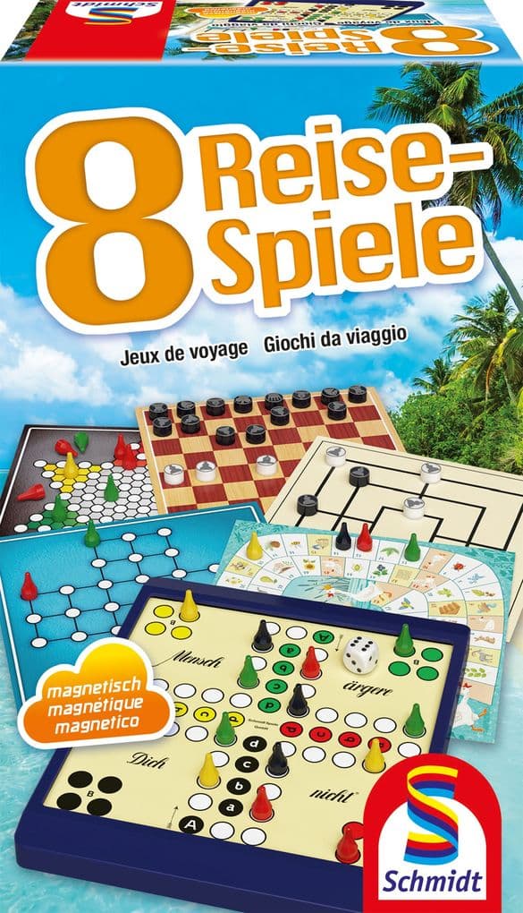 8 Reise-Spiele, magnetisch