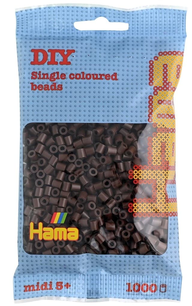Hama - Bügelperlen im Beutel, ca 1000 Stck, Braun