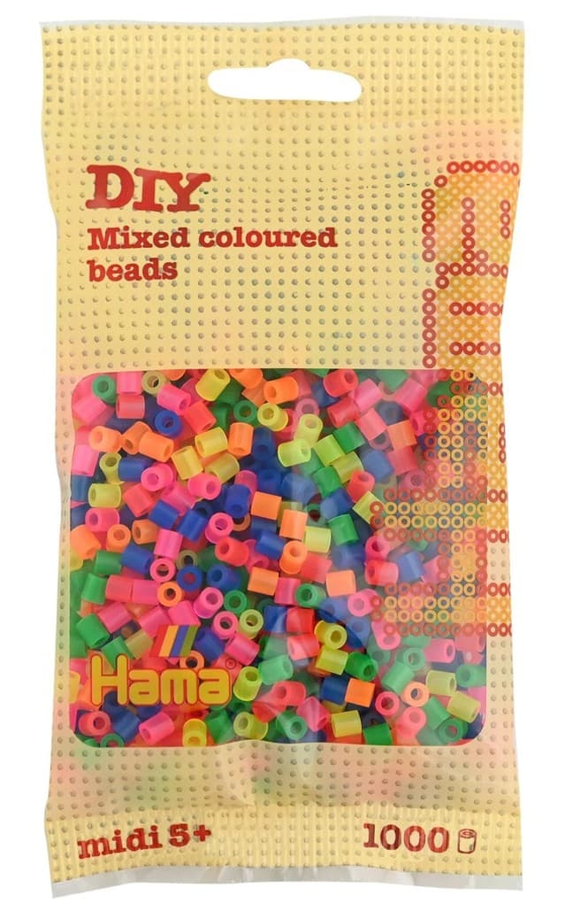 Hama - Perlen, neon gemischt, 1000 Stück