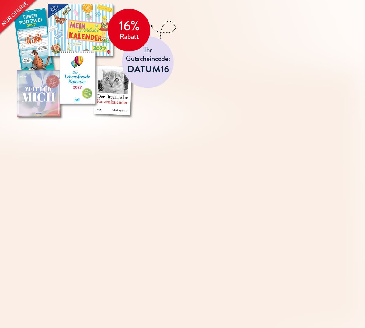16% Rabatt auf Kalender